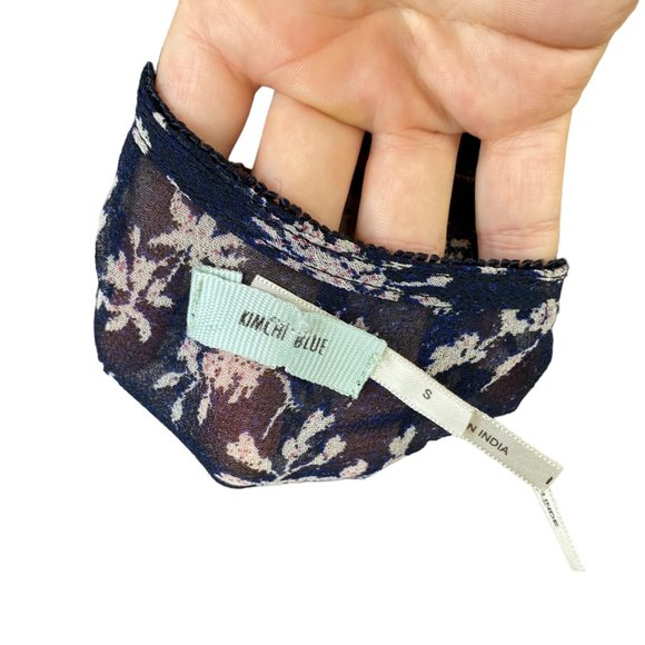 Urban Outfitters Kimchi Blue Tiered Trapeze Slip Sundress S Floral Swing Summer - Picture 10 of 10